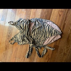 Aerie women one-piece wrap front swimsuit